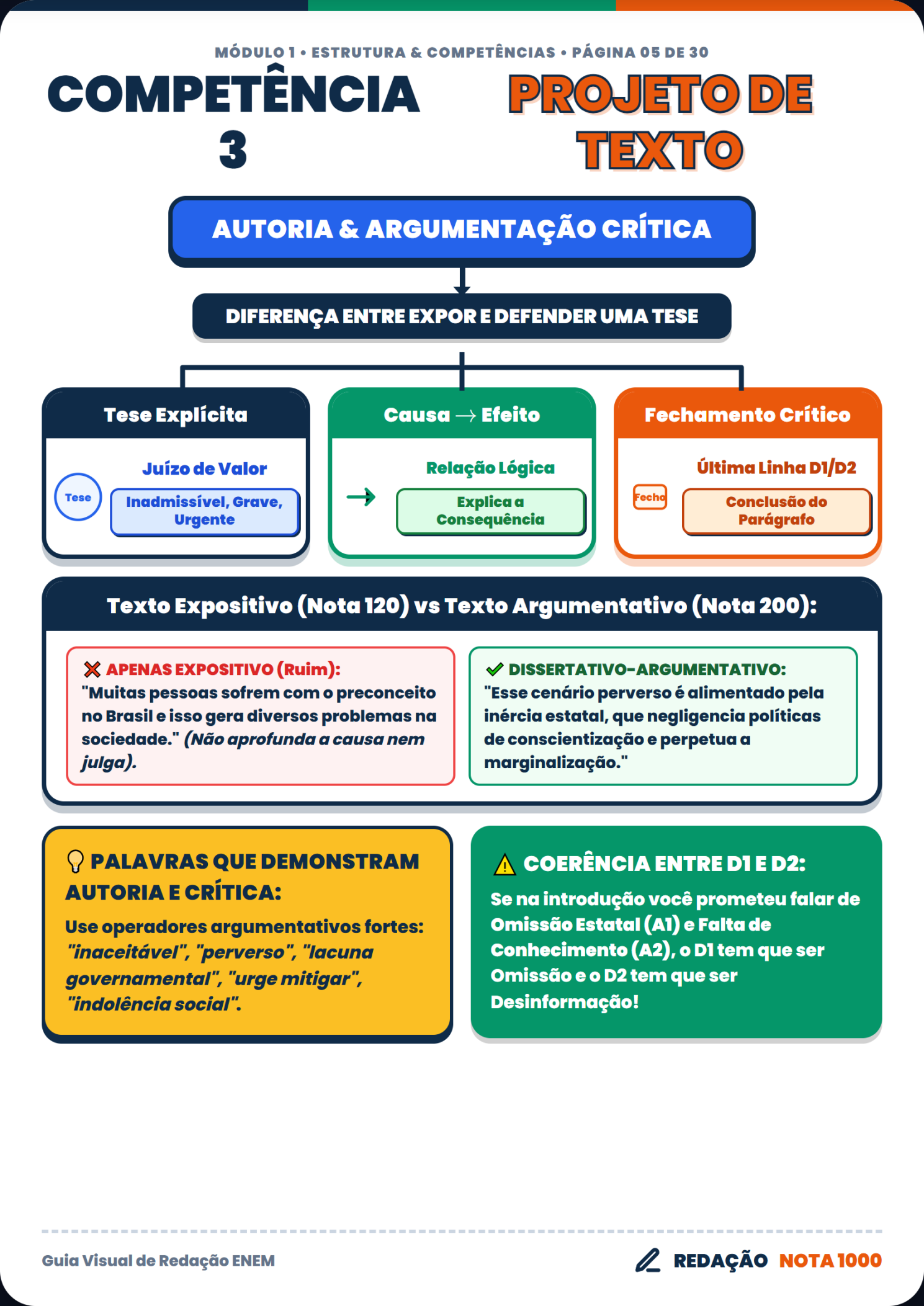 Competência 3: Projeto de Texto e Tese